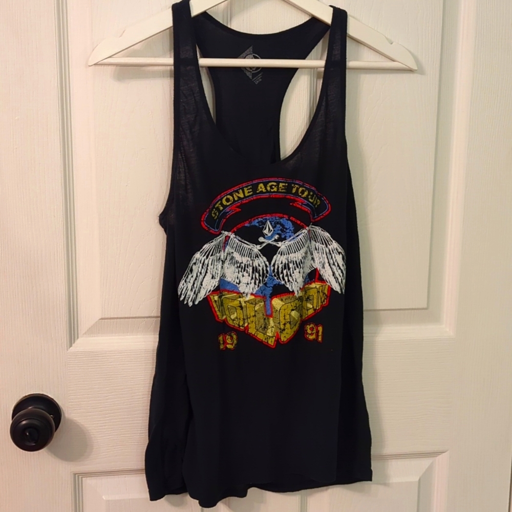 Racerback Tee Bundle! From Volcom & Love Love Dream, 2 Stretchy Tops in Size Sm